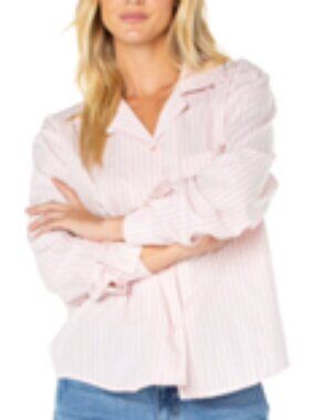 NWT Celebrity Pink Light Pink Pinstripe Button-Down Shirt SIZE XXXL